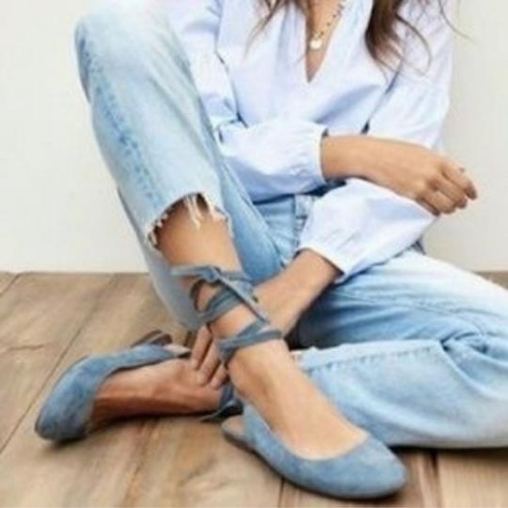 Madewell Ankle Wrap Flat 8.5